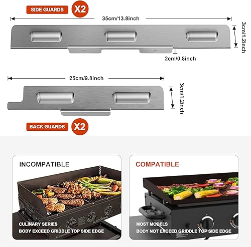 Miniatura 23 de Demao Protector de viento para plancha Blackstone de 36 pulgadas, pantallas magnéticas de viento de acero inoxidable para plancha Blackstone