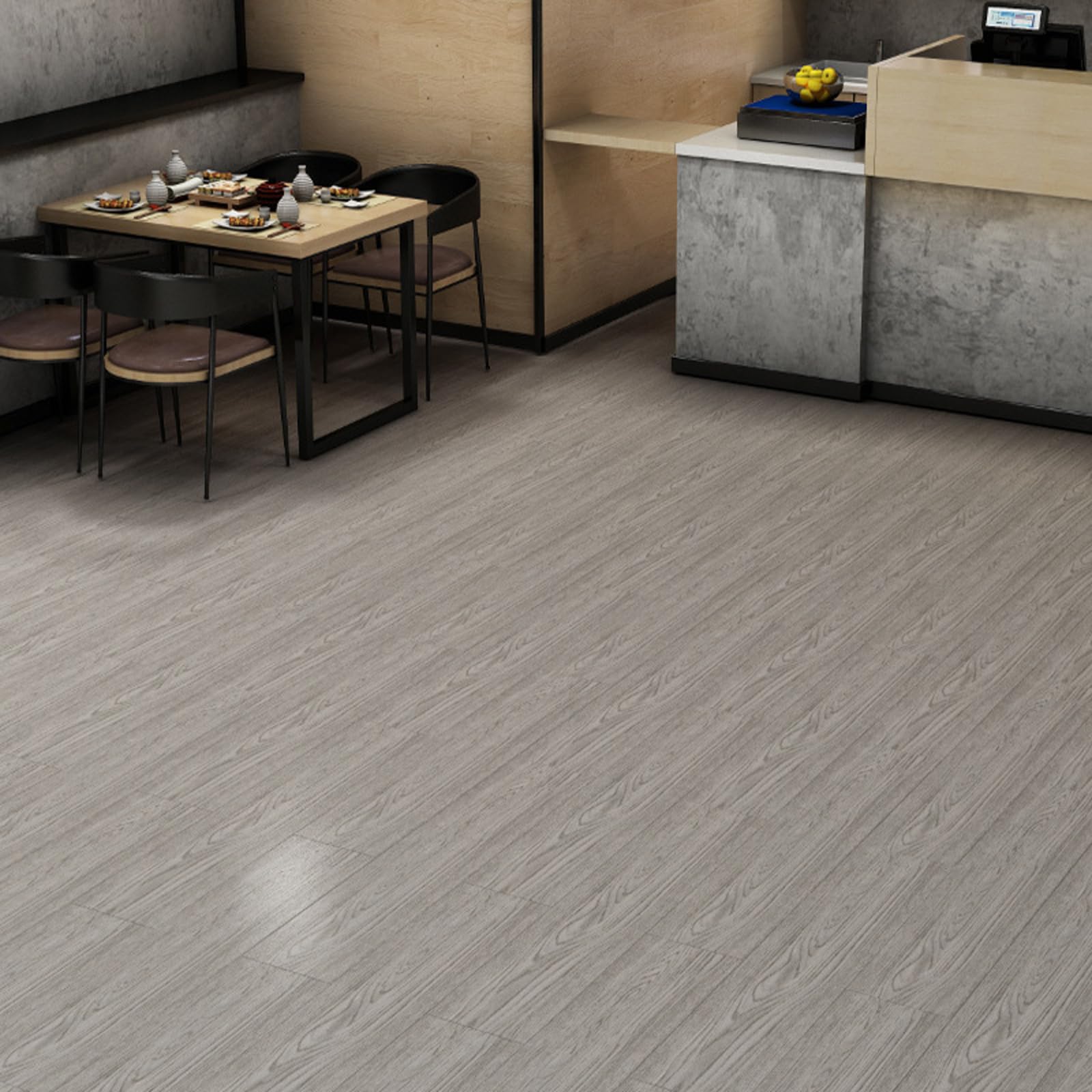 Samoprzylepne płytki podłogowe, PVC Floor Tiles Multicolor 80x15cm Pack Of 10-100 Pcs(Style a,80 * 15cm*100 pcs)