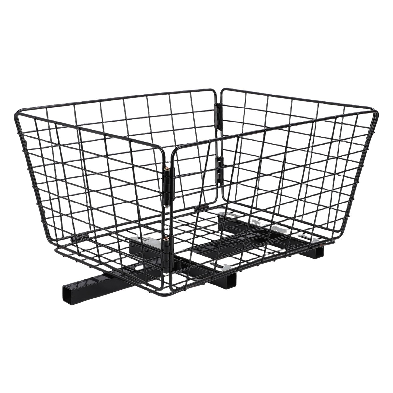 Cesta Trasera para Scooter, Cesta Plegable de Metal para Scooter de Movilidad para Compras, Almacenamiento Espacioso con Receptor de 1 Pulgada, Compatible con la mayoría de los