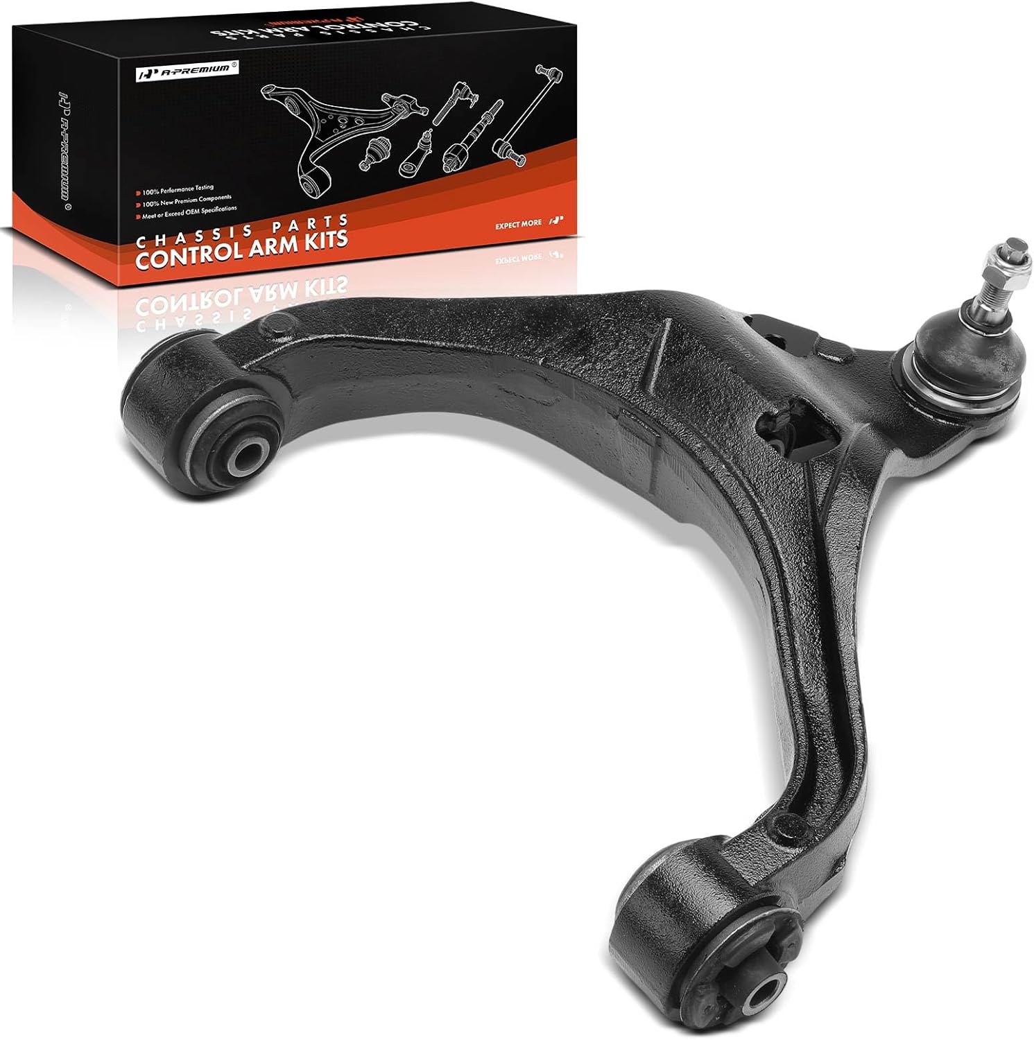 A-Premium Front Left Lower Control Arm, with Ball Joint & Bushing, Compatible with Ram Dakota 2011 & Dodge Dakota 2005-2010 & Mitsubishi Raider 2006-2009