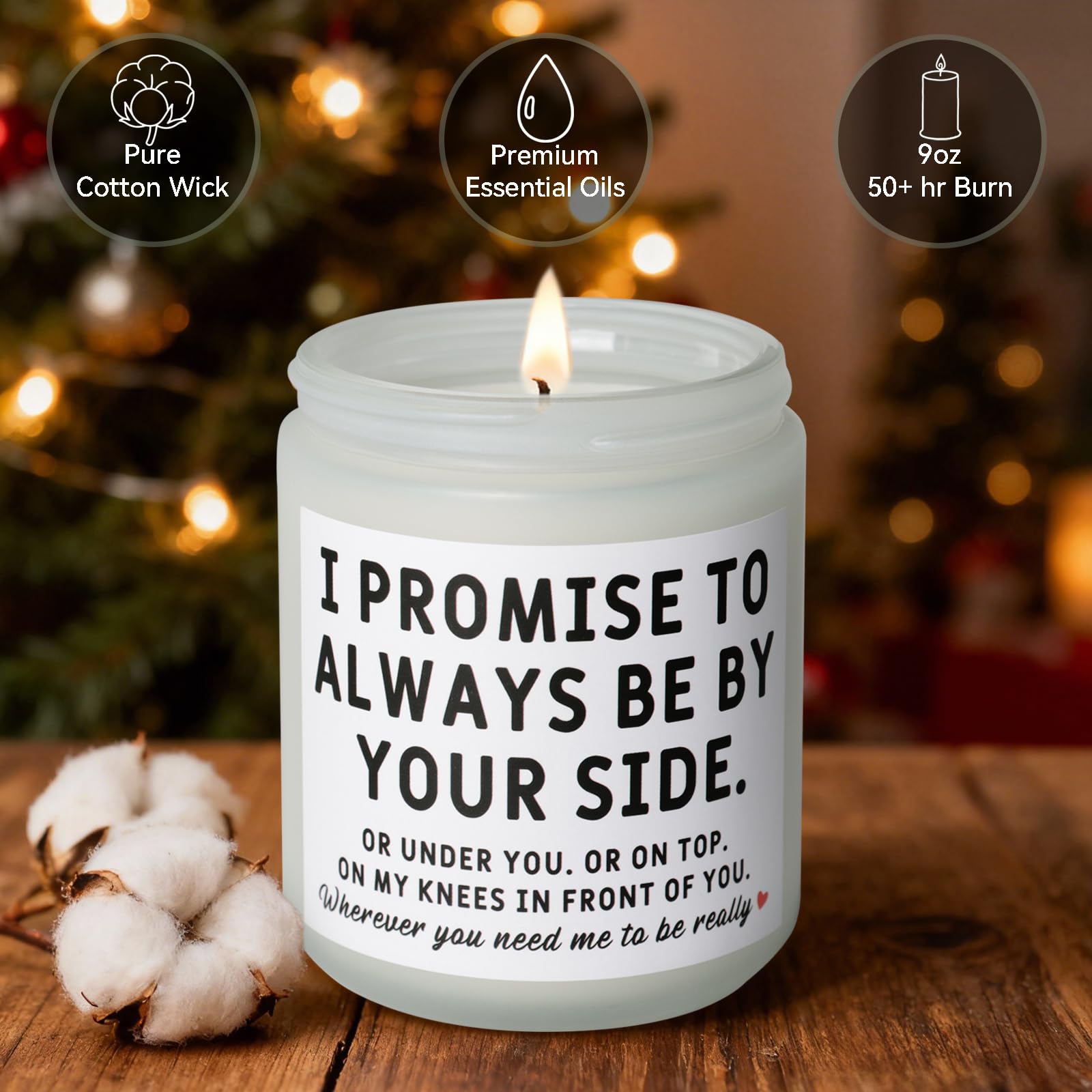 Cadeaux pour lui, cadeaux de Noël amusants pour petit ami, mari, homme, idée de cadeau d'anniversaire « I Love You » - Idée cadeau romantique pour Noël - Cadeau unique pour homme - Bougie vanille