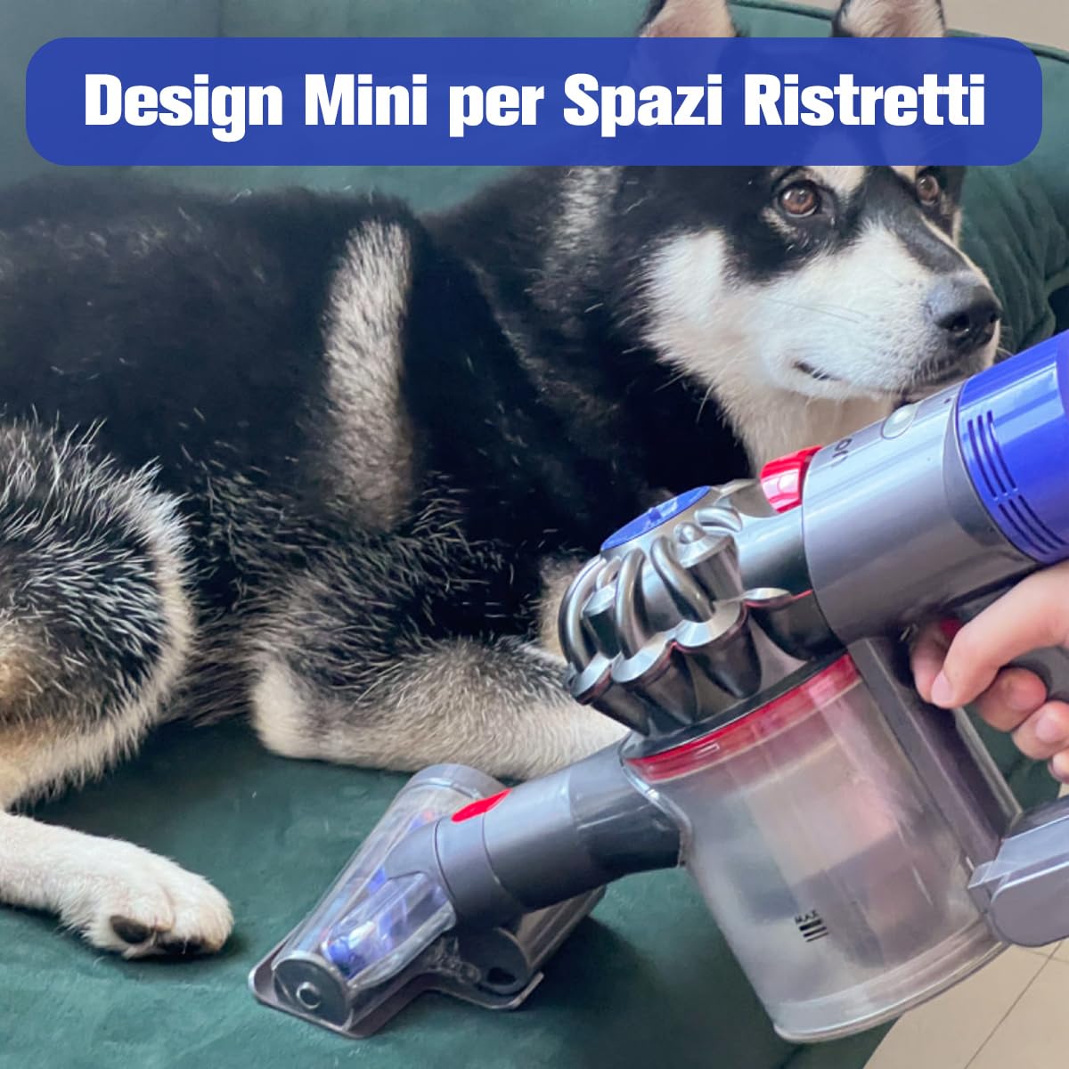 Mini Turbo Spazzola Anti-Groviglio Compatibile con Dyson V7 V8 V10 V11 V15 Aspirapolvere Ideale per la Pulizia di Divani, Materassi, Letti per Animali e Scale