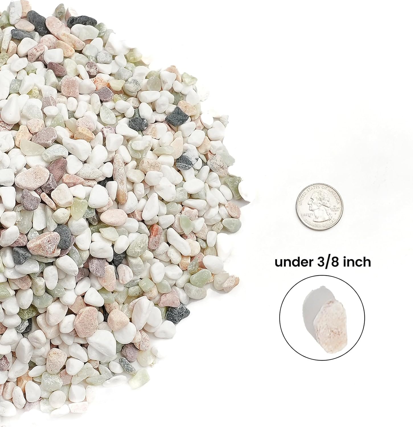 CONSDAN 24 LBS Natural Gravel for Fish Tank, StoneCreek Betta Fish Aquarium Gravel, Vase Filler, River Rocks, Fish Tank Decorations, Perfect for Aquarium Decor, Fish Tank, & Indoor Plant, Mixed Color