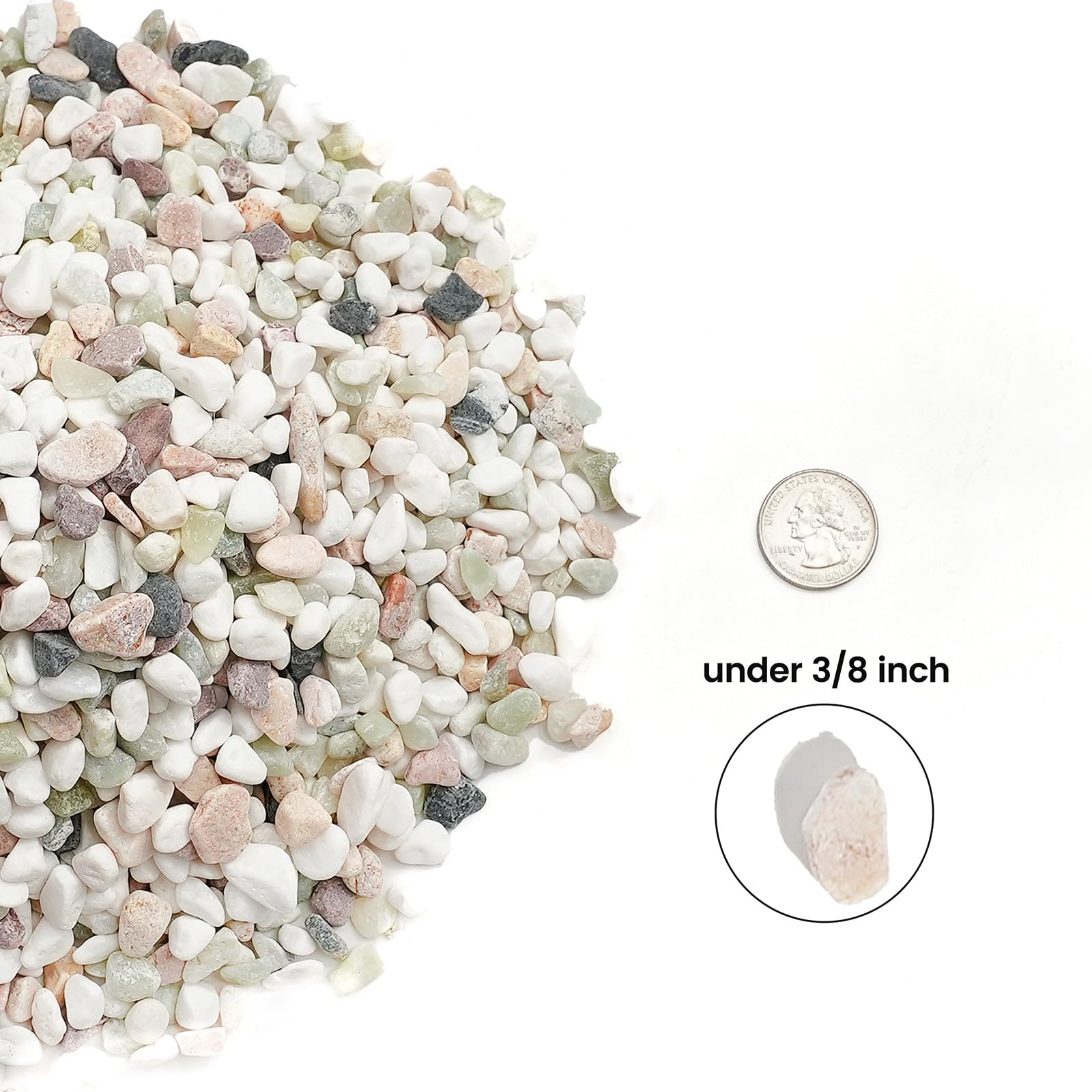 Grava natural de 12 libras para pecera, grava de acuario StoneCreek Betta, relleno de jarrón, rocas de río, decoraciones de peceras, perfecta para decoración de acuarios, peceras y plantas de