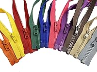 Vista 1 de YKK Cremallera #3, 10 cremalleras separadoras para coser abrigos, chaquetas, cremallera, cremalleras de plástico ligero, 10 colores mezclados
