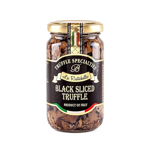 La Rustichella - Trufa negra en rodajas (6.35 oz, 6,34 oz) - Vegana, sin gluten, sin colesterol