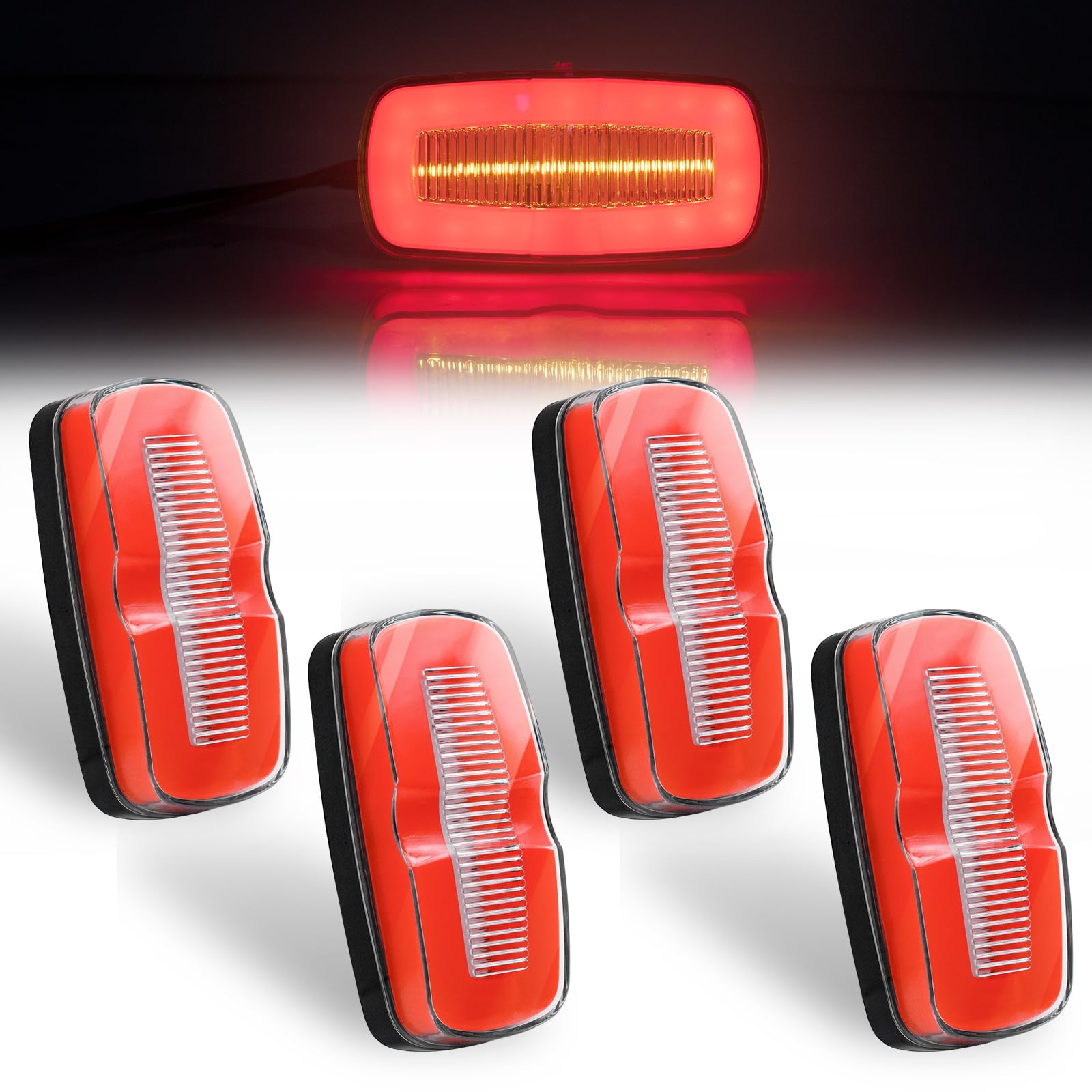 LED　マーカーランプ 激光　赤　12個 楽天市場】トラック用 激光 LED クリスタルハイパワーマーカー