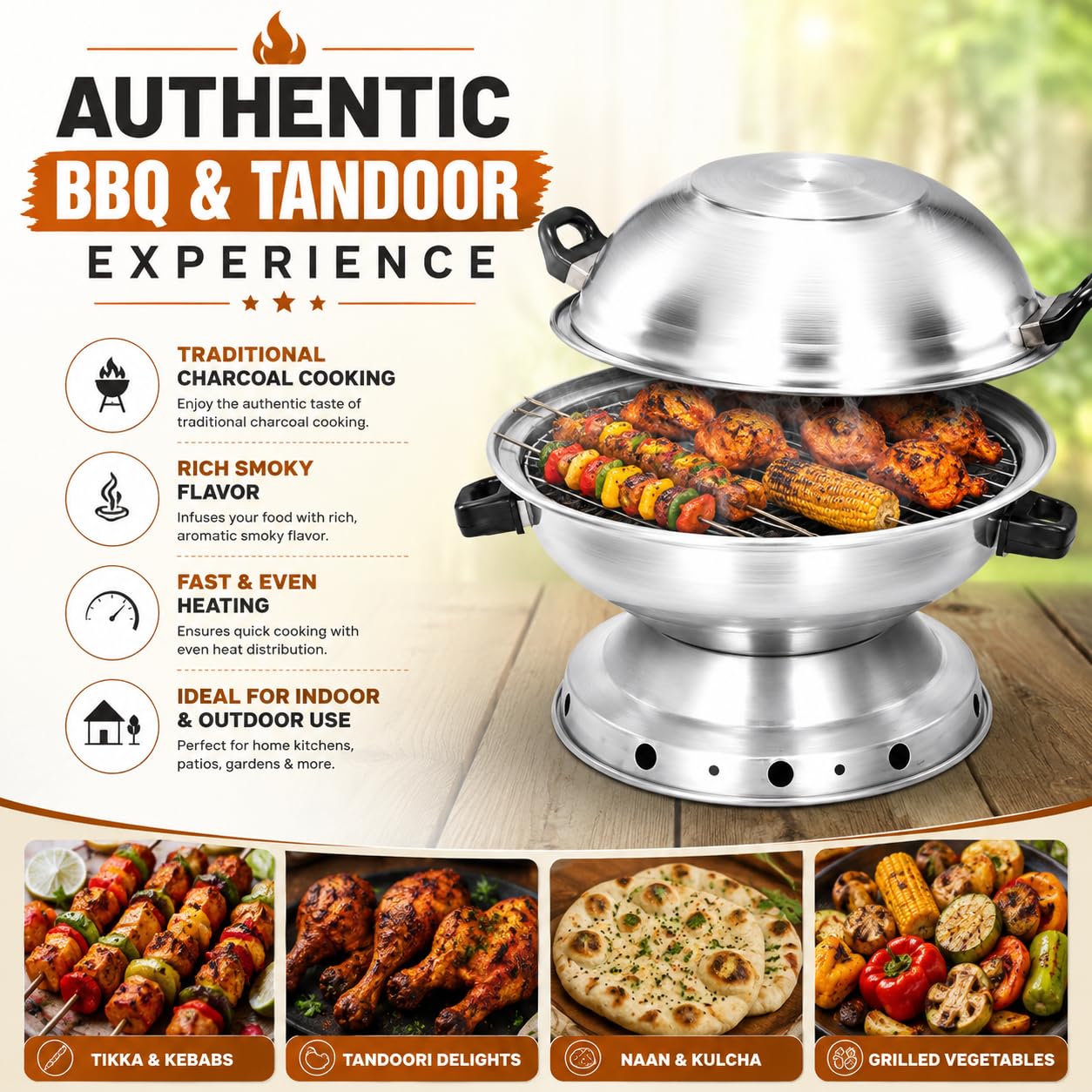 Aluminium Multi-Purpose Oven - Tandoor, Grill & More -2