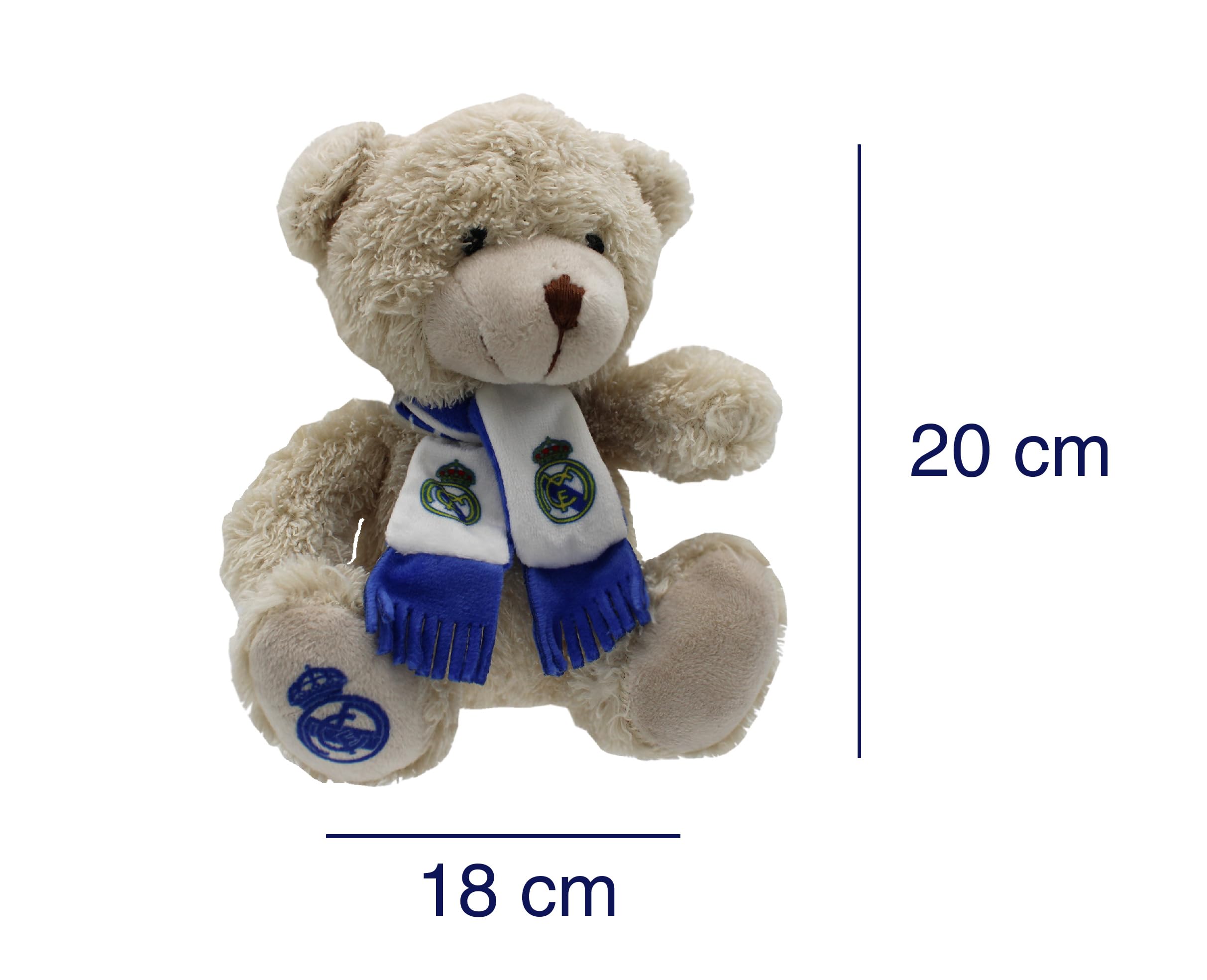 Peluche Osito Real Madrid Oficial 20 cm Marrón CyP Brands