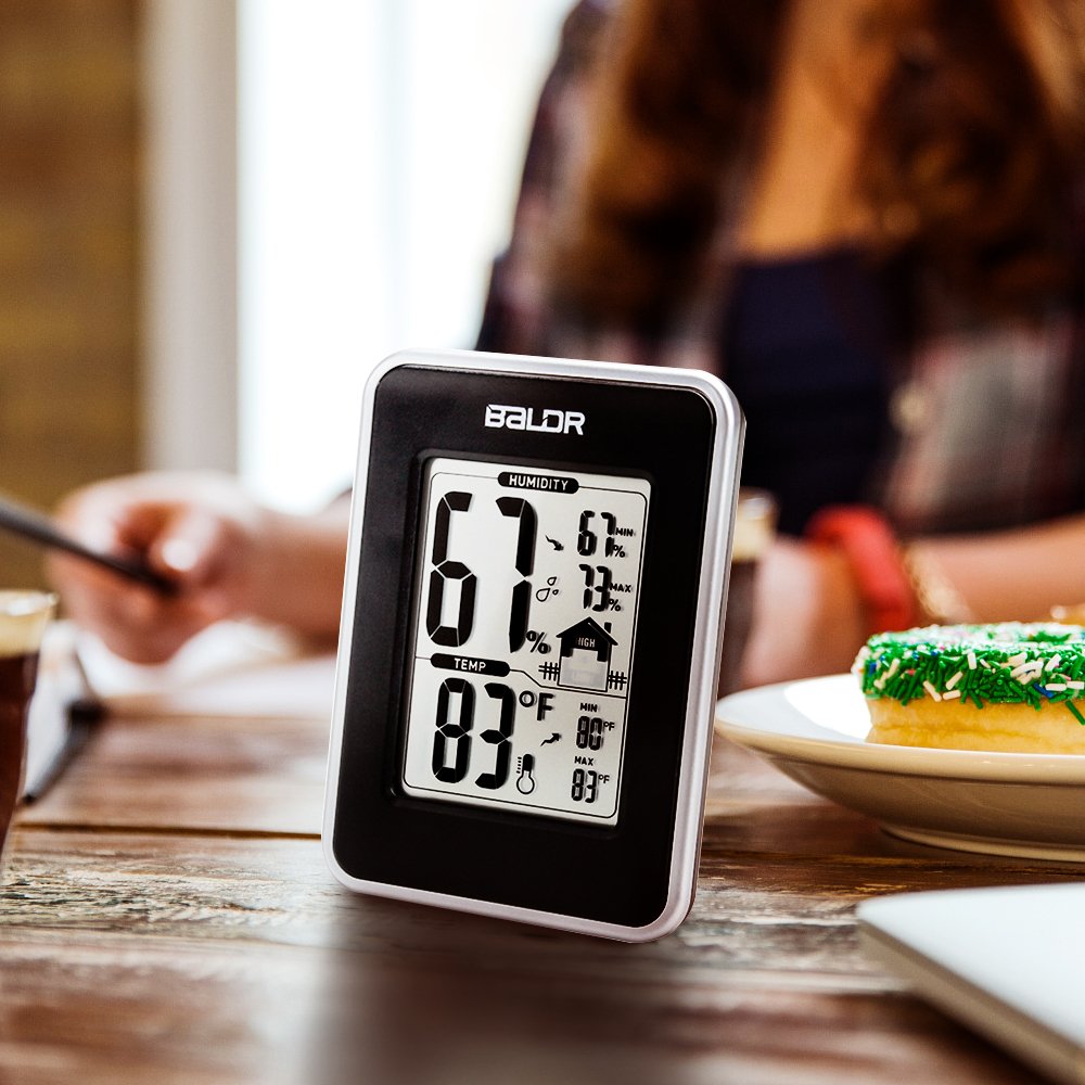 Termômetro Higrômetro BALDR Digital - Medidor Temperatura Umidade Com Display