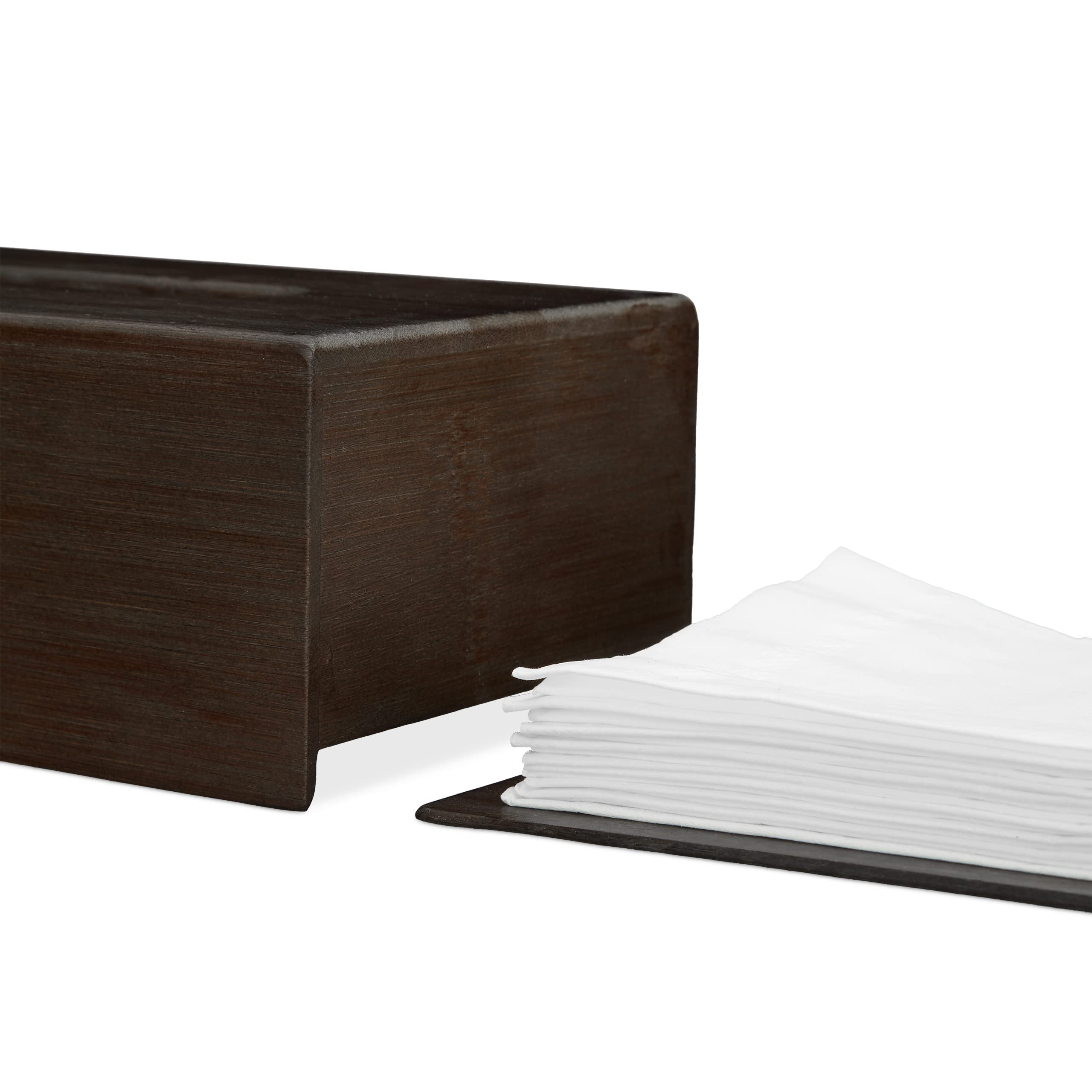 Relaxdays 2 x Tcherbox Bambus, Taschentuchbox mit Schiebeboden, Tissue Box  fr Taschentcher, HBT: 8,5 x 24 x 13 cm, Dunkelbraun : Amazon.de: Kche,  Haushalt & Wohnen