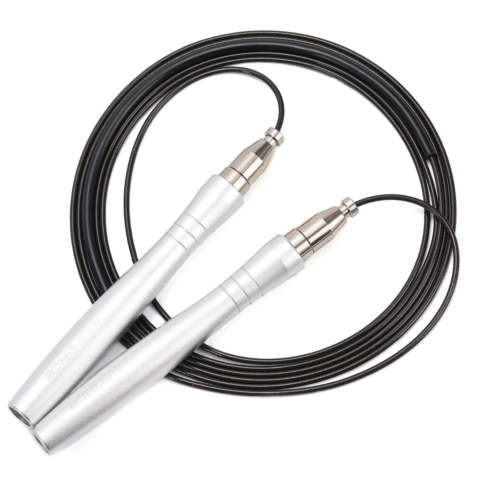 High Speed Jump Rope for Adults, Self Locking Skipping Rope with Aluminium Handles and 10ft Adjustable Rope - 360 Degree Spin, Silicone Grip with 2 Speed Rope for Fitness, Home Workout, & More