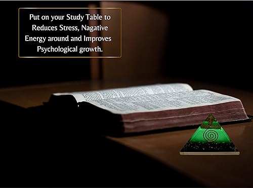 Miniatura 5 de Amazing Gemstone Pirámide de orgón grande Cristal de pirámide de turmalina negra oscura Pirámide de orgonita Pirámides de órgano Curación