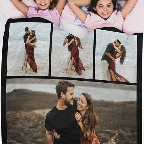 Miniatura 4 de Manta de fotos personalizada para familiares, parejas, amantes, manta de fotos personalizada para novio, novia, hombres y mujeres, cumpleaños,