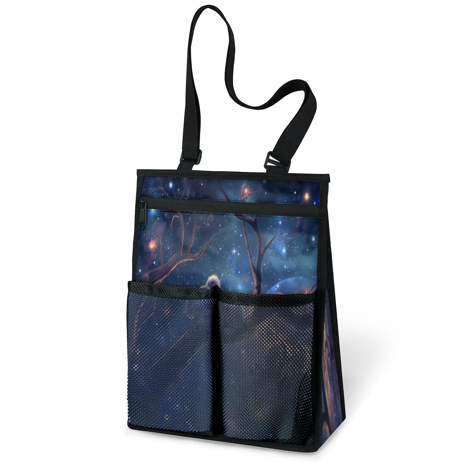 Ourtheme Koala Galaxy Portable Shower Bag for Travel Gym Camp Beach Tote Shower Caddy Bags Hanging Toiletry Organizer