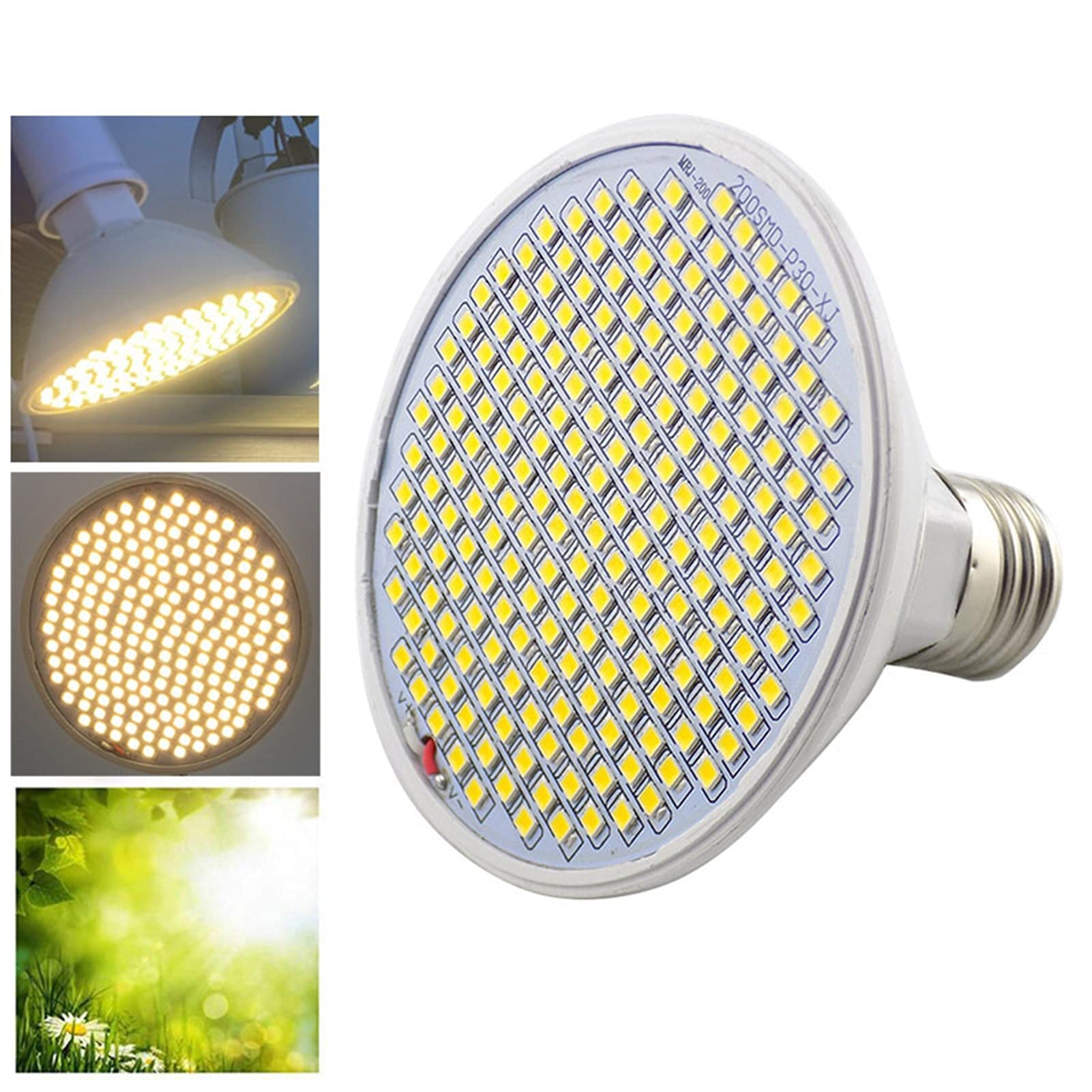 Światło do uprawy dla roślin domowych Pełne spektrum 200 LED Światło do uprawy roślin Żółte Warzywa w pomieszczeniach kultivo Growbox Namiot Pokój domowy Zielony dom Lampa LED do uprawy