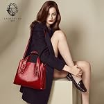 LAORENTOU Women Crossbody Handbags Cow Leather Satchel Handbags for Women Top-handle Shoulder Tote Purses