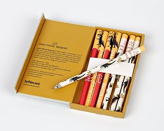 teNeues - 8-Pen Set: Pez Dispenser Jean-Michel Basquiat, 8 Ballpoint Pens, Unique Paper Wrapped Barrel, Soft Touch, Sleek Case: Set of 8 Ball Point Pens in a Slim Case