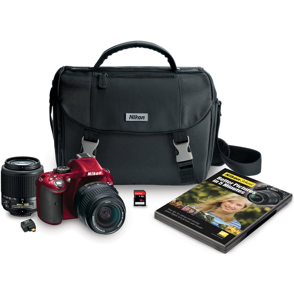 Amazon | Nikon D5200 デジタル一眼レフ 18-55mm & 55-200mm 非VR