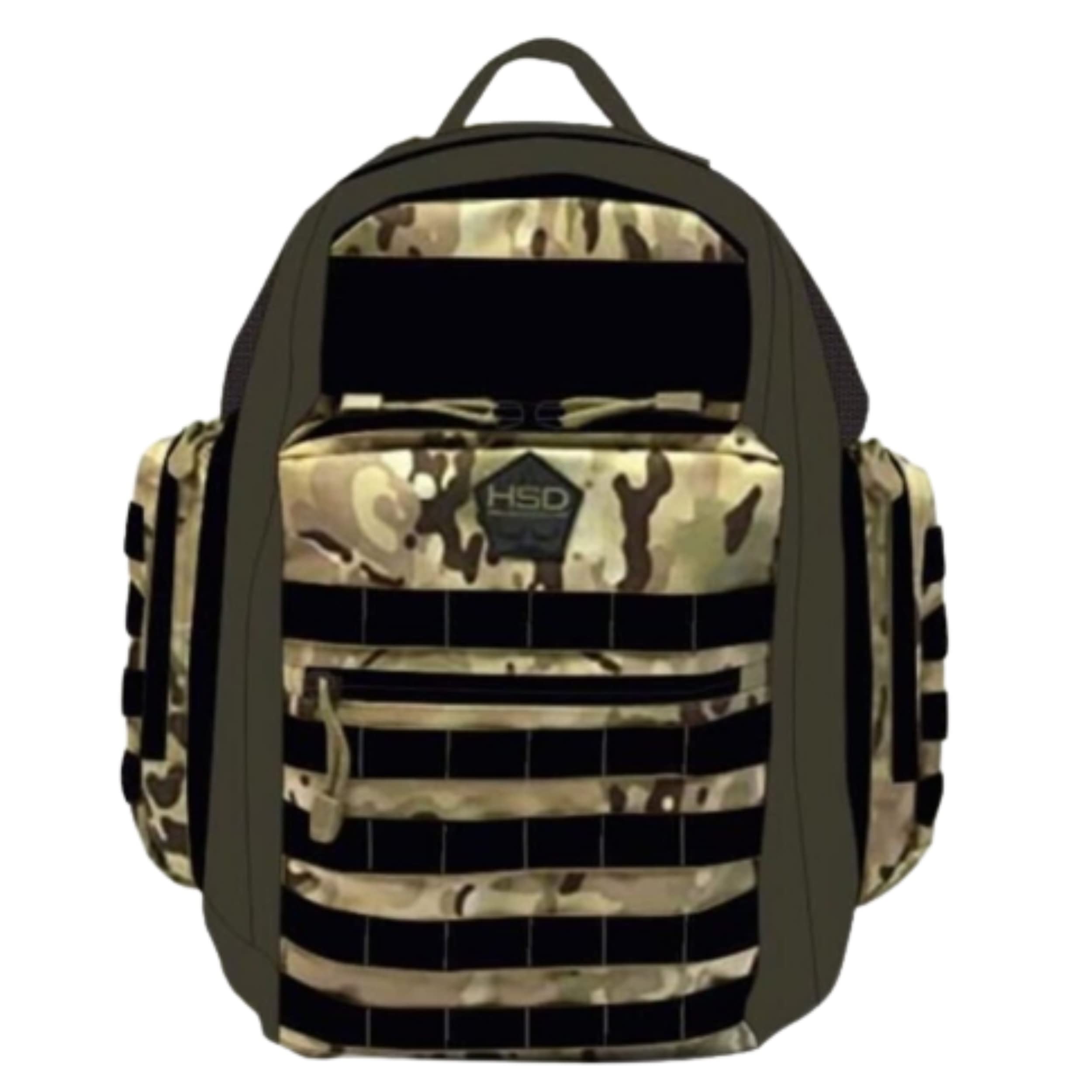 HighSpeedDaddy Baby Diaper Bag Backpack PLUS Diaper Changing Mat,Extra Large Capacity Bag with Integrated Stroller/Luggage Strap + Insulated Holders, L, Green Multicam