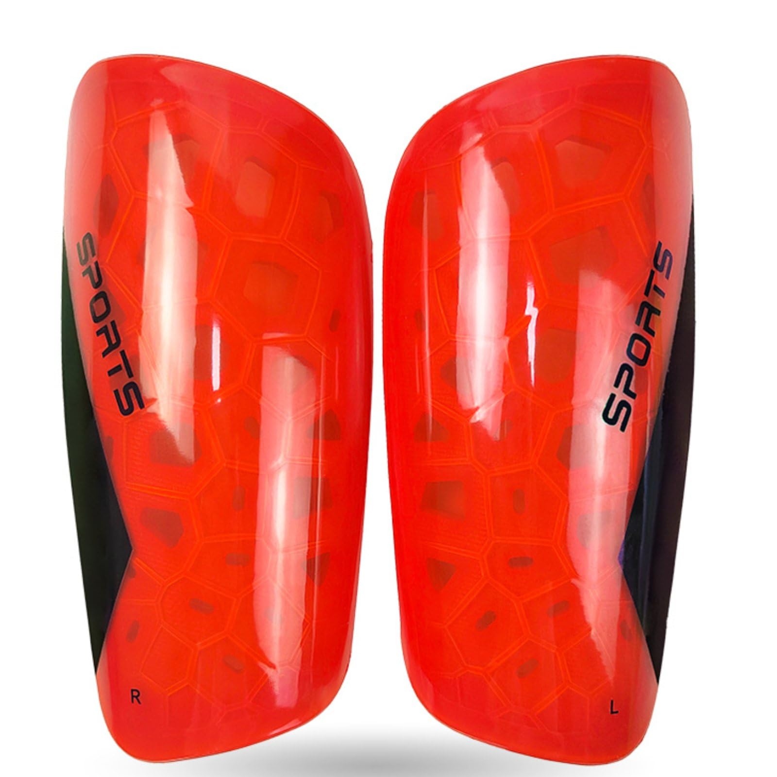 Soccer Shin Guard Shockproof Football Shin Pad Hard Shell Professional Soccer Leg Guard for Adults, Teens, Training, Red Kids|Protective Gear-image-43