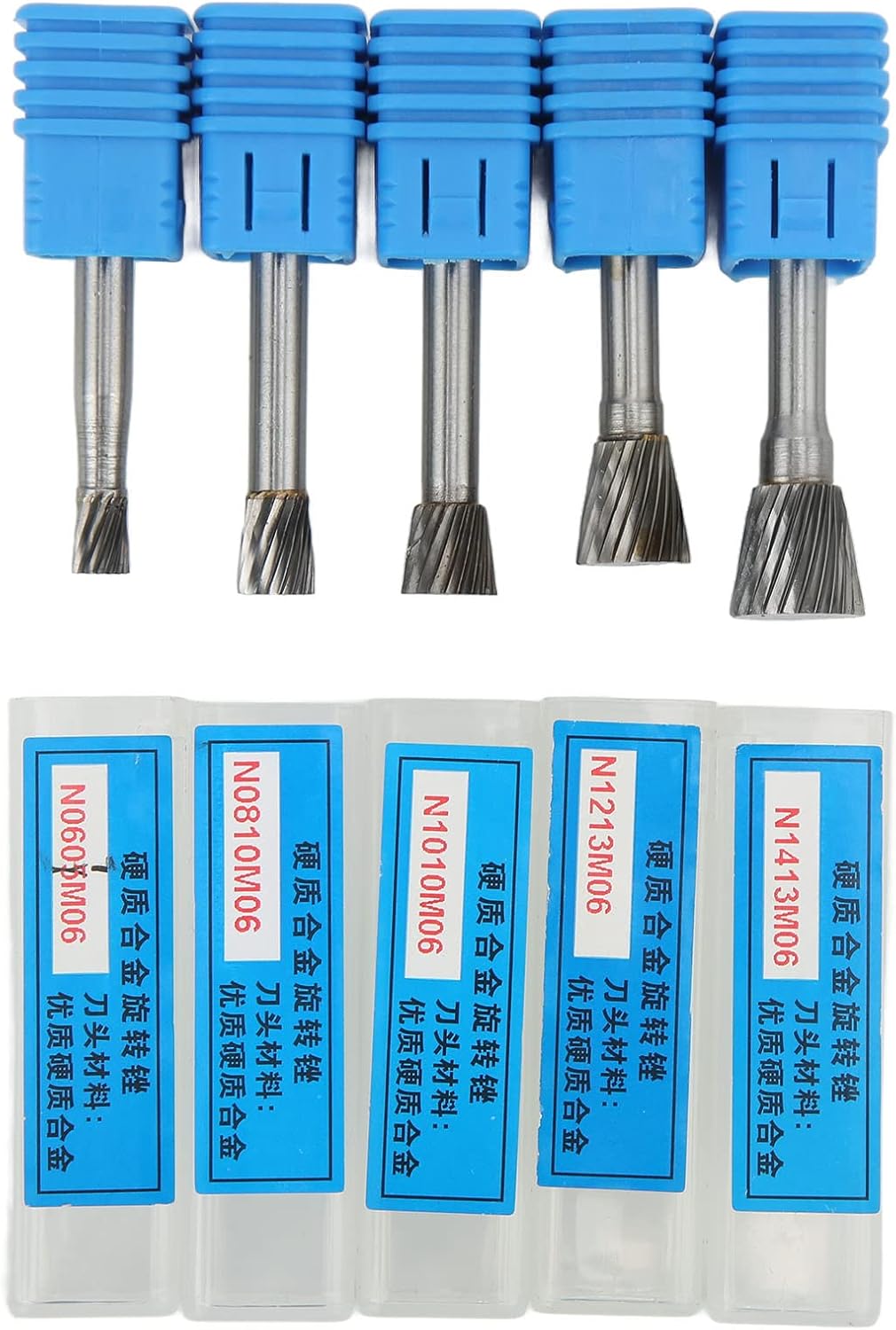 N Type Rotary Burr Set Single Cut 6mm Shank Carbide Grinding Polishing Files for Aviation Vehicles Ship
