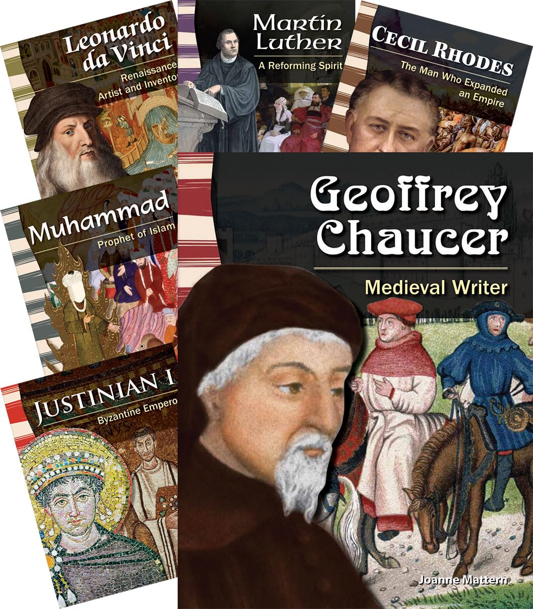 Teacher Created Materials - Primary Source Readers: World History Biographies - 8 Book Set - Grades 6-8 - Guided Reading Level P - S