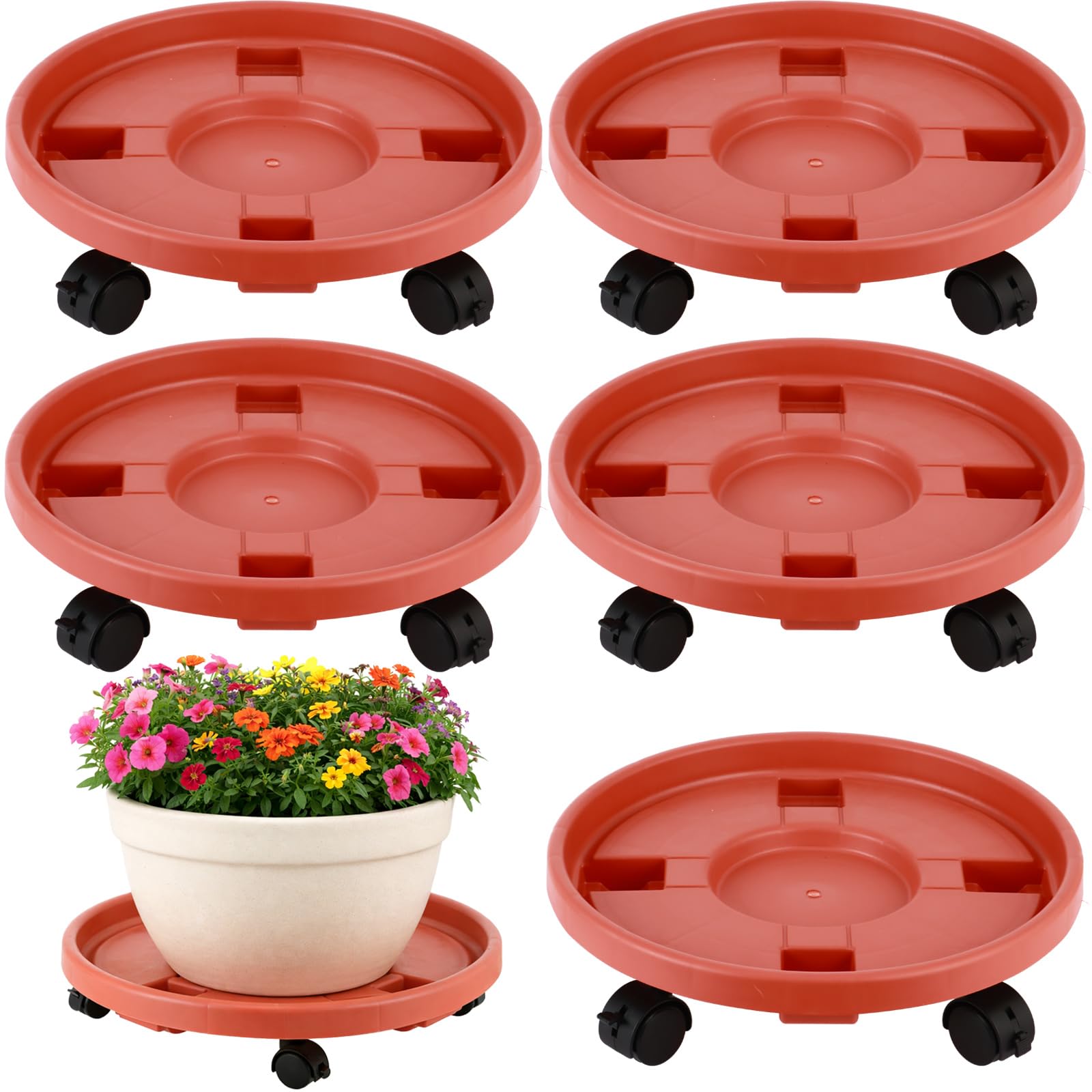 Large Rolling Plant Caddy - Easy Plant Moving -18