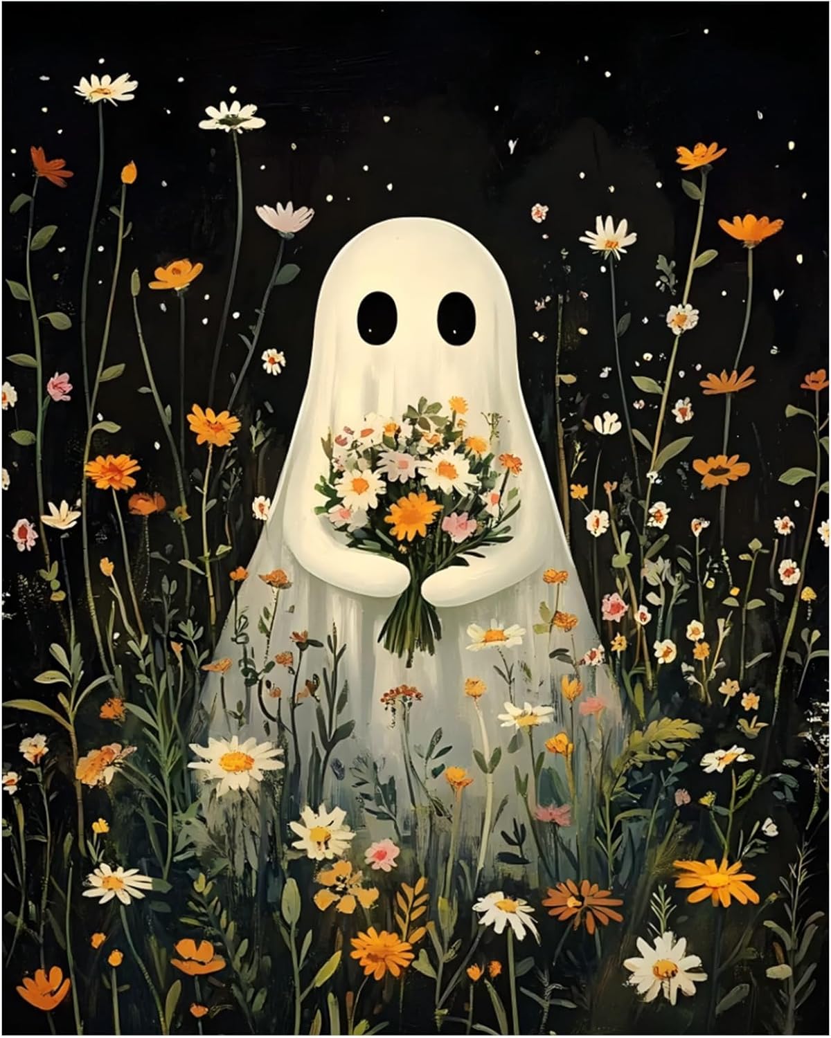 Halloween Paint by Numbers: Spooky Ghosts & Pumpkins DIY Kit Halloween Paint by Numbers: Spooky Ghosts & Pumpkins DIY Kit