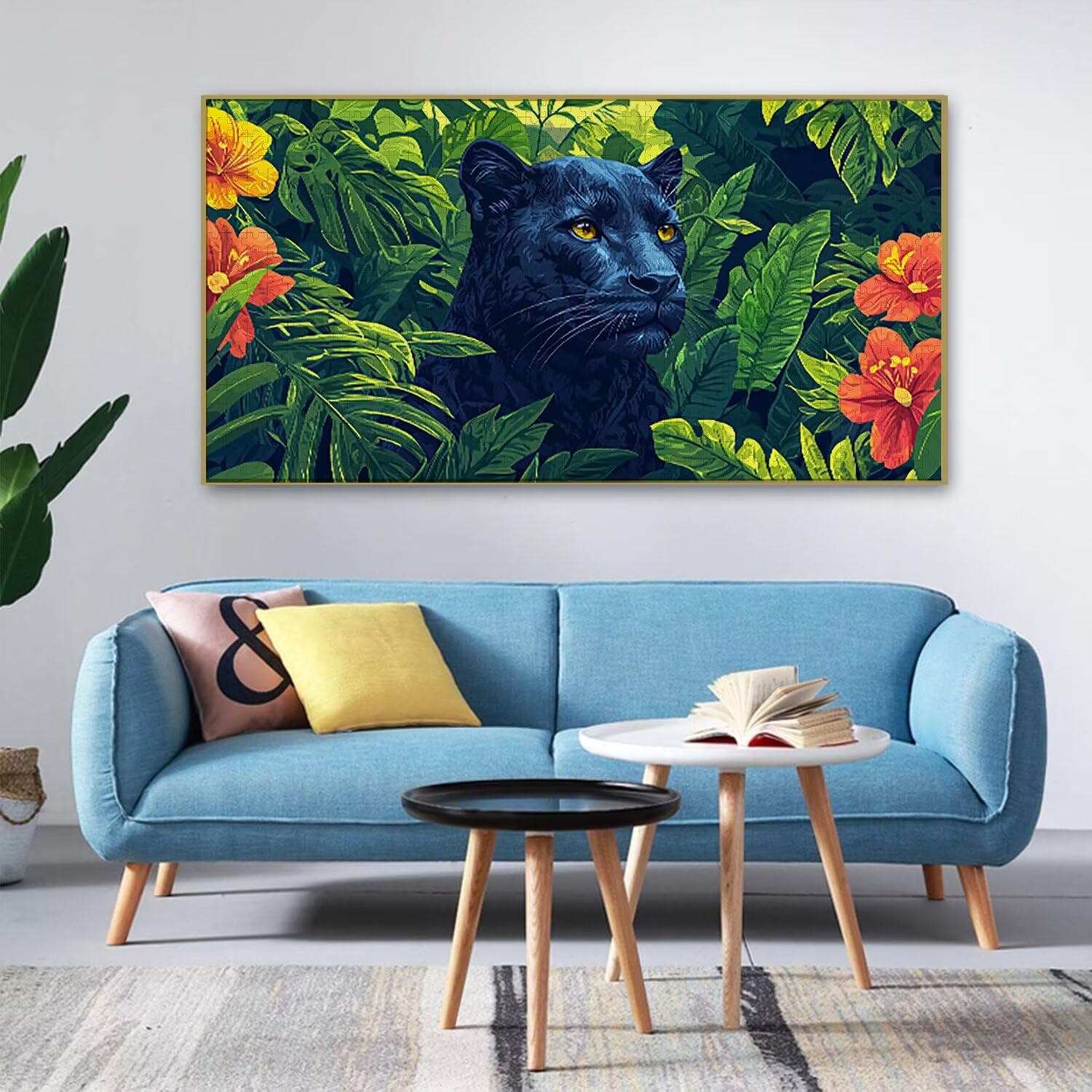 Puzzle para Adultos 1692 Piezas, La Selva de la Pantera Negra Puzzle, Desafiante, Rompecabezas Encajan Perfectamente, Letras en la Parte Posterior, Regalo para Personas Mayores (179x31cm) v-344