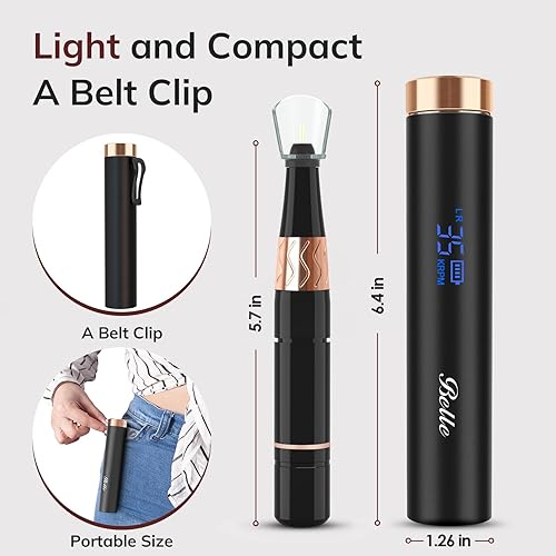 Miniatura 6 de Belle Taladro de uñas eléctrico, kit de taladro de uñas portátil profesional de 35000 rpm, juego de manicura recargable para uñas de gel acrílico