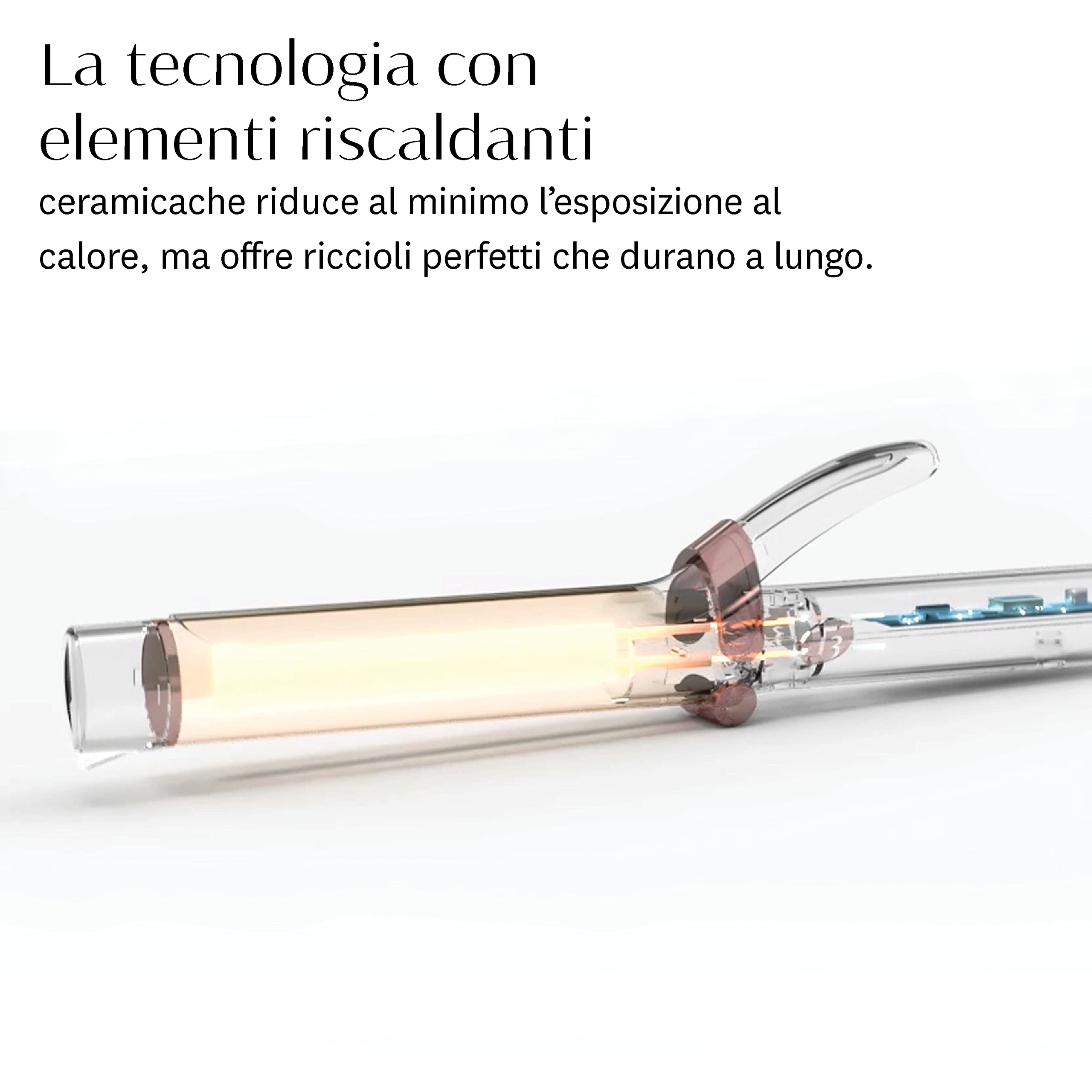 T3 SinglePass Curl Ferro arricciacapelli professionale, a canna lunga e con ferro per onde, impostazioni di calore regolabili per ricci definiti e onde splendenti