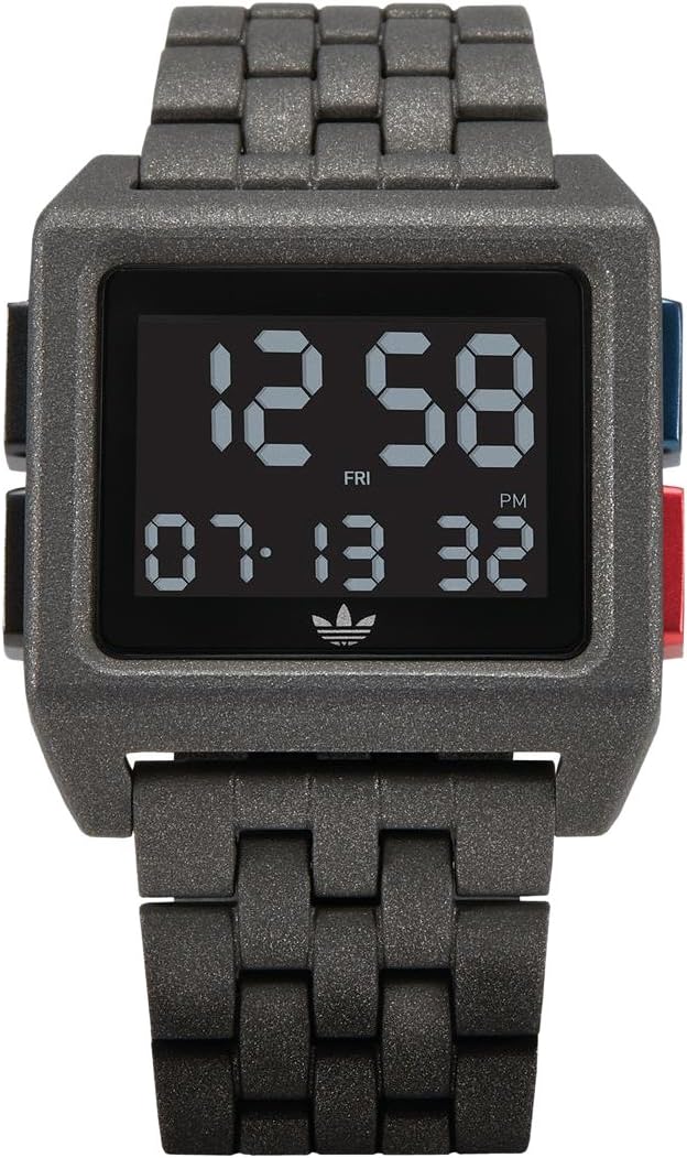 adidas Men's Digital Watch with Stainless Steel Strap Z07-2961-00