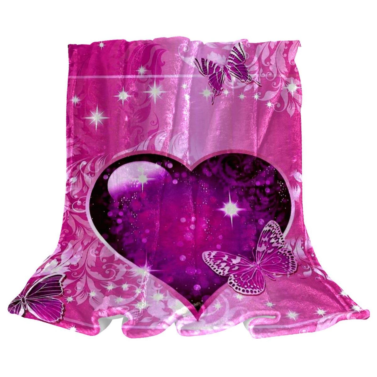 Couverture polaire Saint Valentin cadeau literie romantique motif cœur