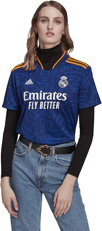 adidas Women's 2021-22 Real Madrid Away Jersey (Victory Blue, X-Large)