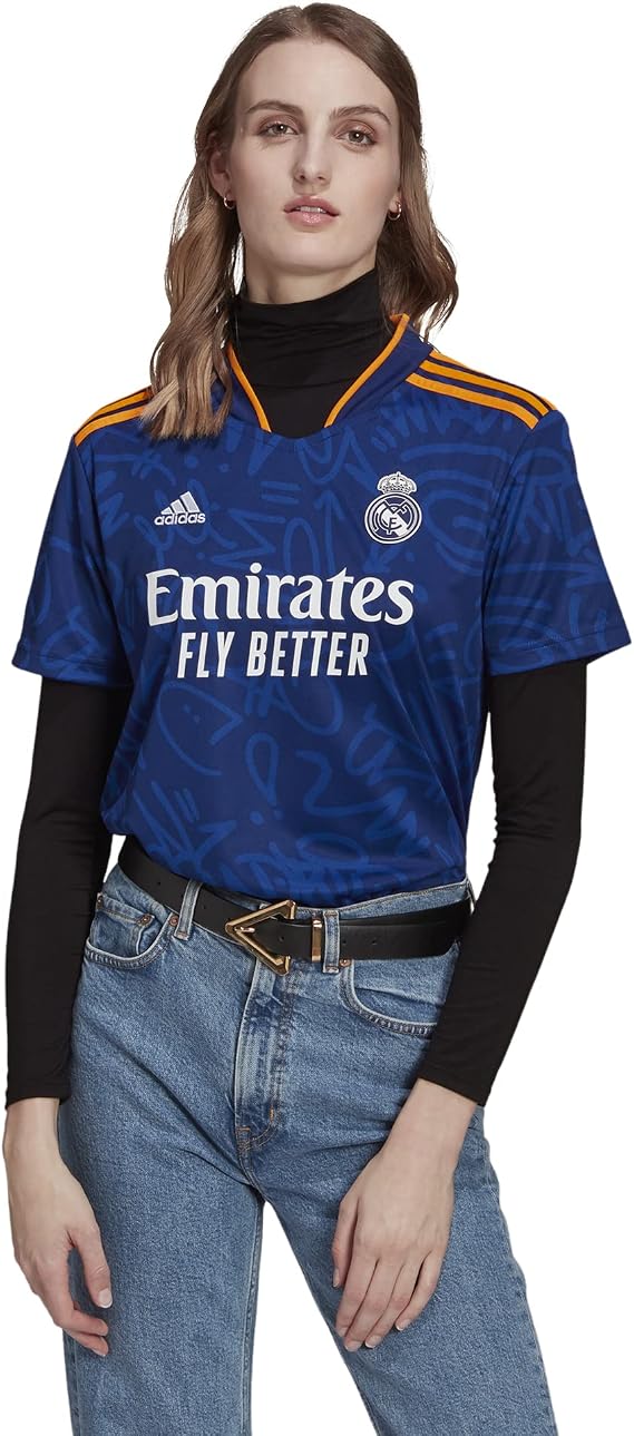 adidas Women's 2021-22 Real Madrid Away Jersey (Victory Blue, X-Large)