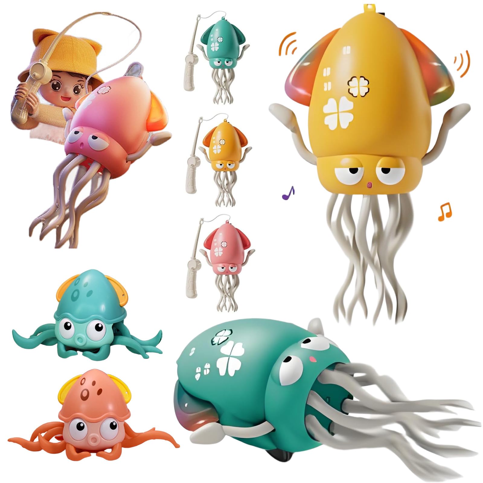 Amazon | タコ おもちゃ 自動回避 電動ダンスおもちゃ イカ 玩具 踊る