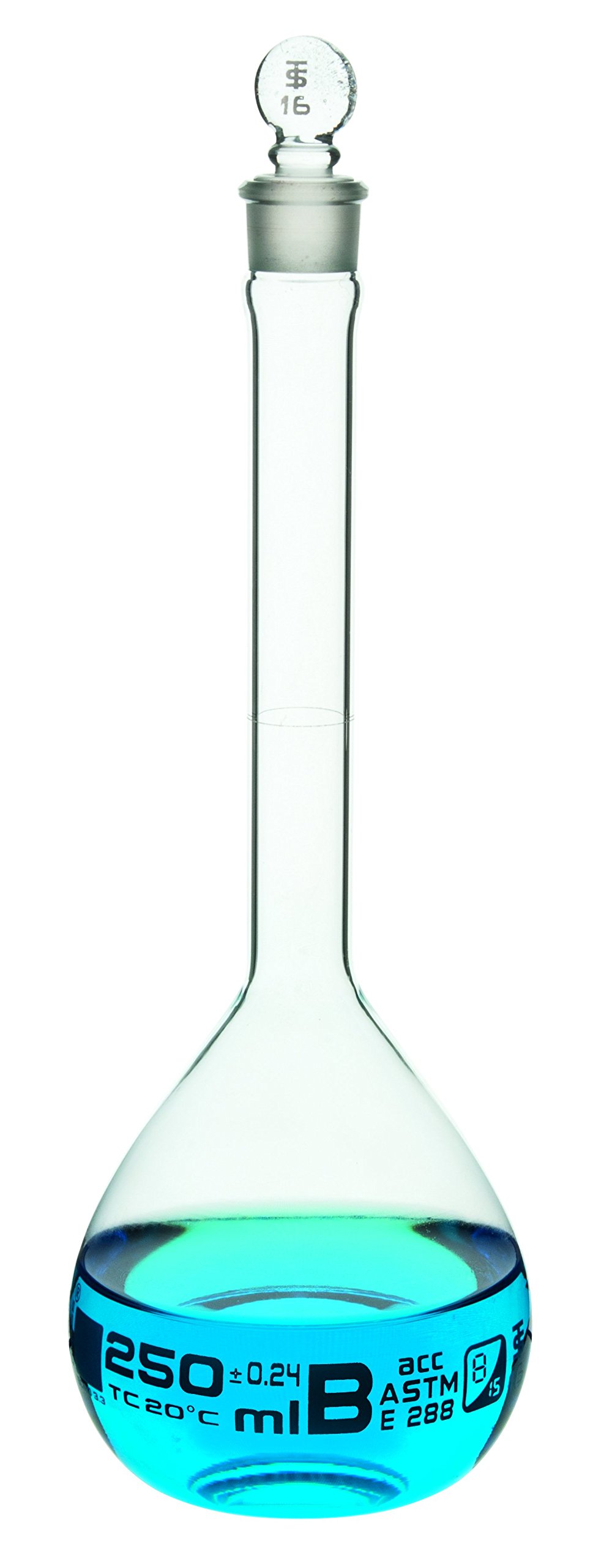 Buy Volumetric Flask, 250ml Class B, ASTM Tolerance ±0.240 ml
