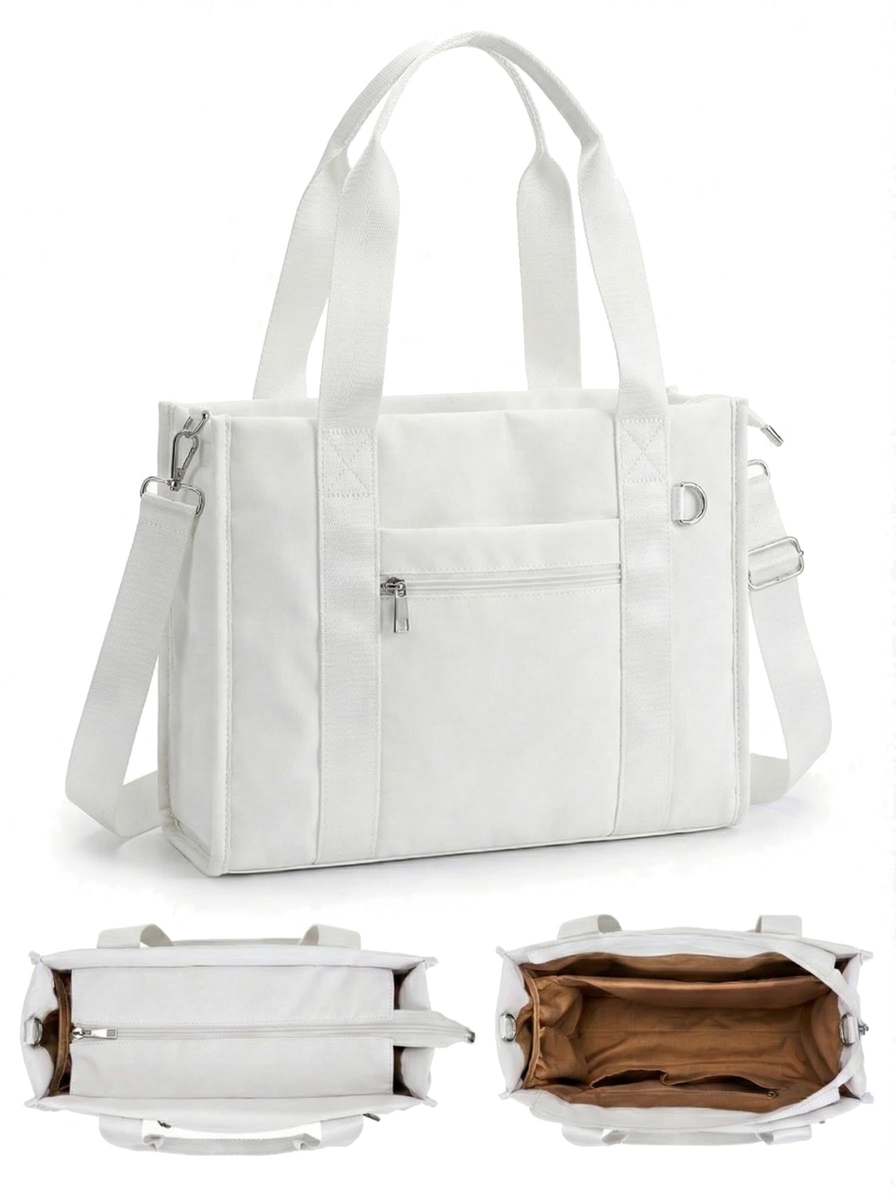 Fancy Forest KALIDI Shopper Tasche Damen Groß Tote Bag Puffige Laptoptasche Arbeitstasche Damen Handtasche Umhängetasche für Arbeit Büro Reisen Einkaufen Schule
