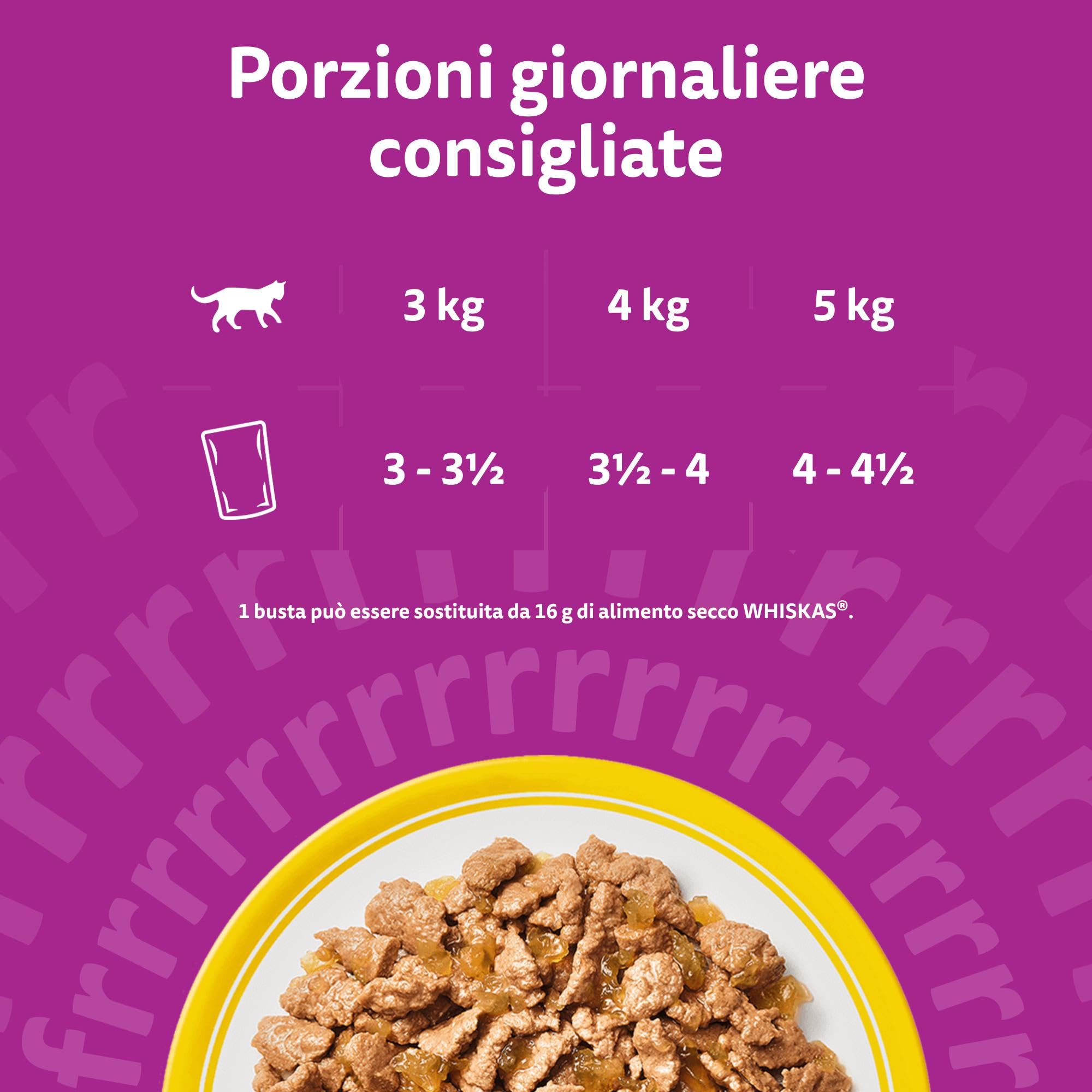 WHISKAS Cibo Umido in Gelatina per Gatti Adulti 120x85g Selezione Delicata