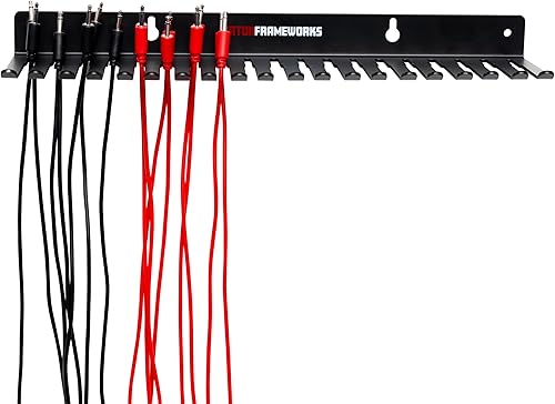 Miniatura 6 de Gator Frameworks Colgador y organizador de cables de montaje en pared con 19 ranuras para cables, rangos de espacios de 5 a 0.354 in