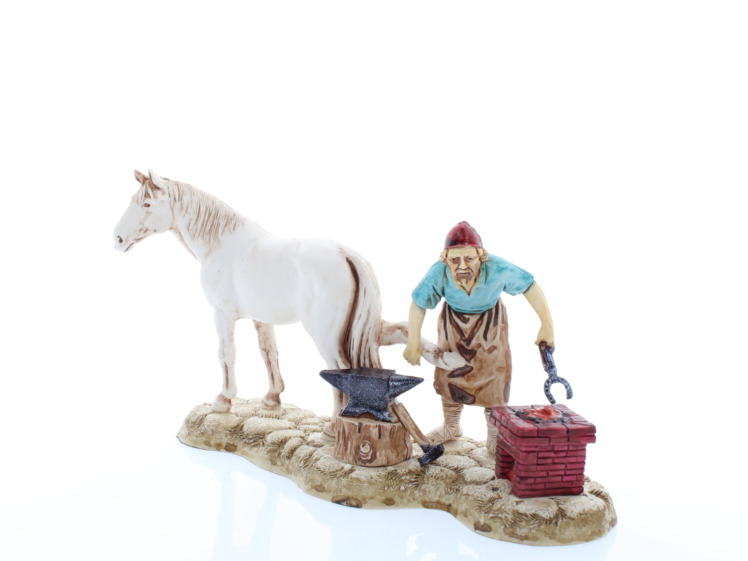 Moranduzzo Herrero para Belén de 10 Cm Escala 1:20 - Figuras de Belén Indestructibles - Estilo 700', Pintura Acabada a Mano, Producto Oficial, Escultor M. Landi