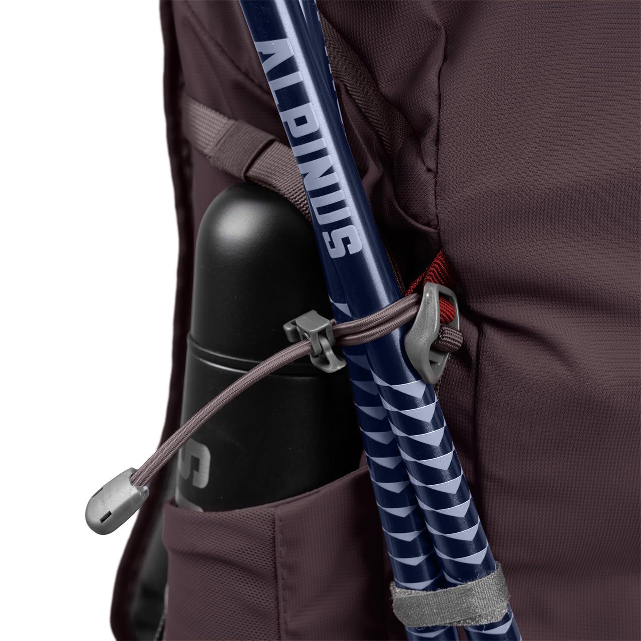 Alpinus - Plecak Turystyczny Outdoorowy Teno 24 l, Plecak Trekkingowy, Z systemem Wentylacji AVS, Ochrona Przed Deszczem, Lekki, Kempingowy - szary