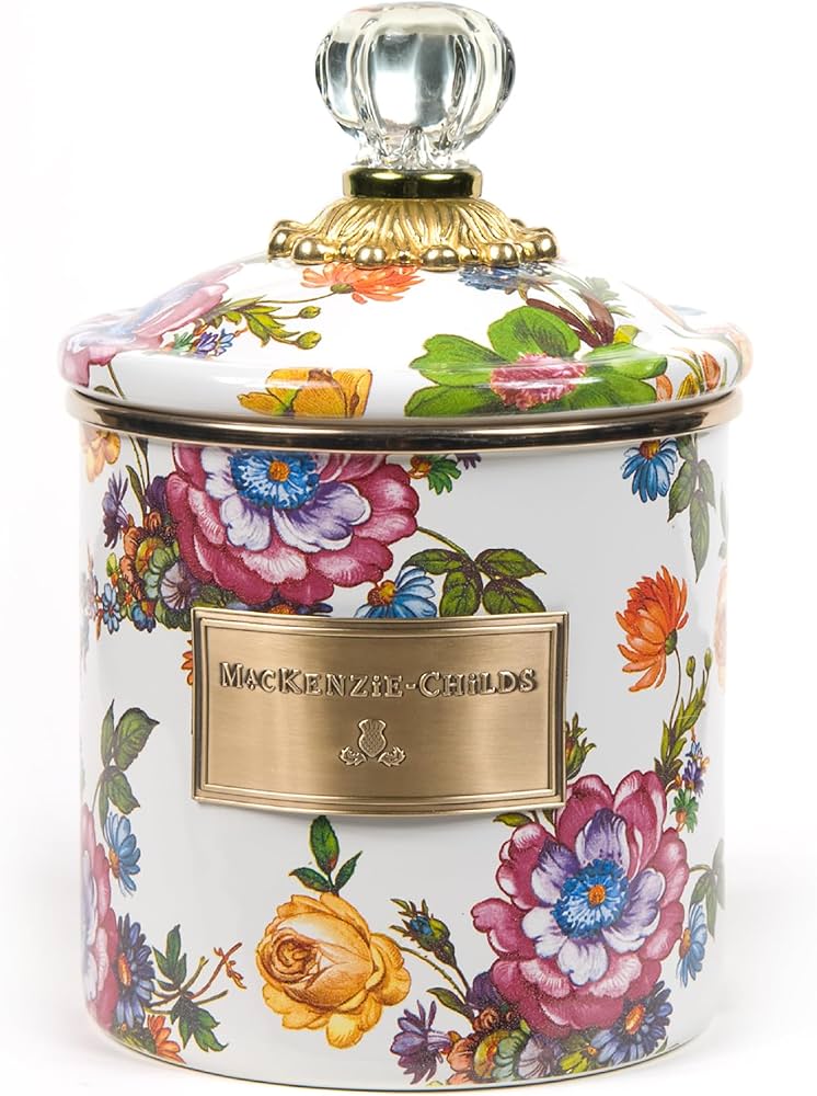 Amazon.com: MACKENZIE-CHILDS Small Enamel Canister, Kitchen