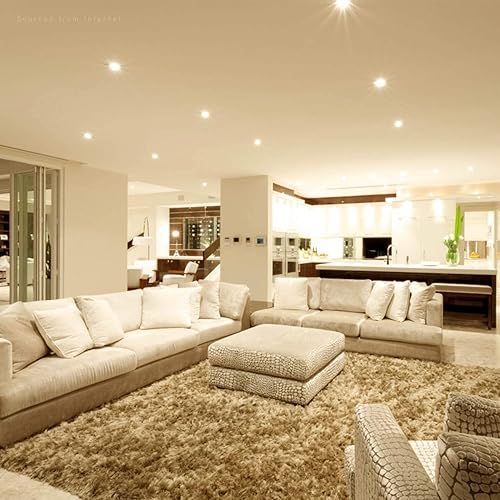 Miniatura 7 de OUKEETO Luz empotrable LED de 4 pulgadas, 3000 K4000 K5000 K, 3 colores seleccionables, 10 W  75 W, 800 lm, ultrafina, regulable, luz de techo con