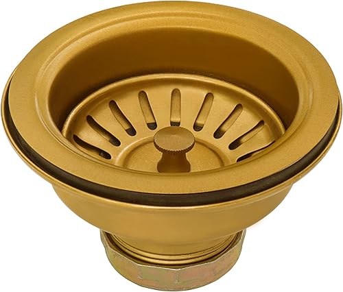 Miniatura 9 de Ruvati RVH9733GG - Fregadero de cocina con delantal frontal de 33 pulgadas cuenco individual de acero inoxidable dorado mate