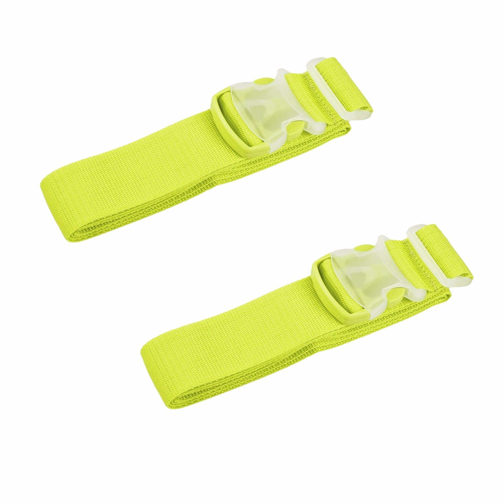 Wideskall® 80" inch Adjustable Travel Suitcase Baggage Luggage Strap High Visibilit Lime Green Color Belt (Pack of 2)