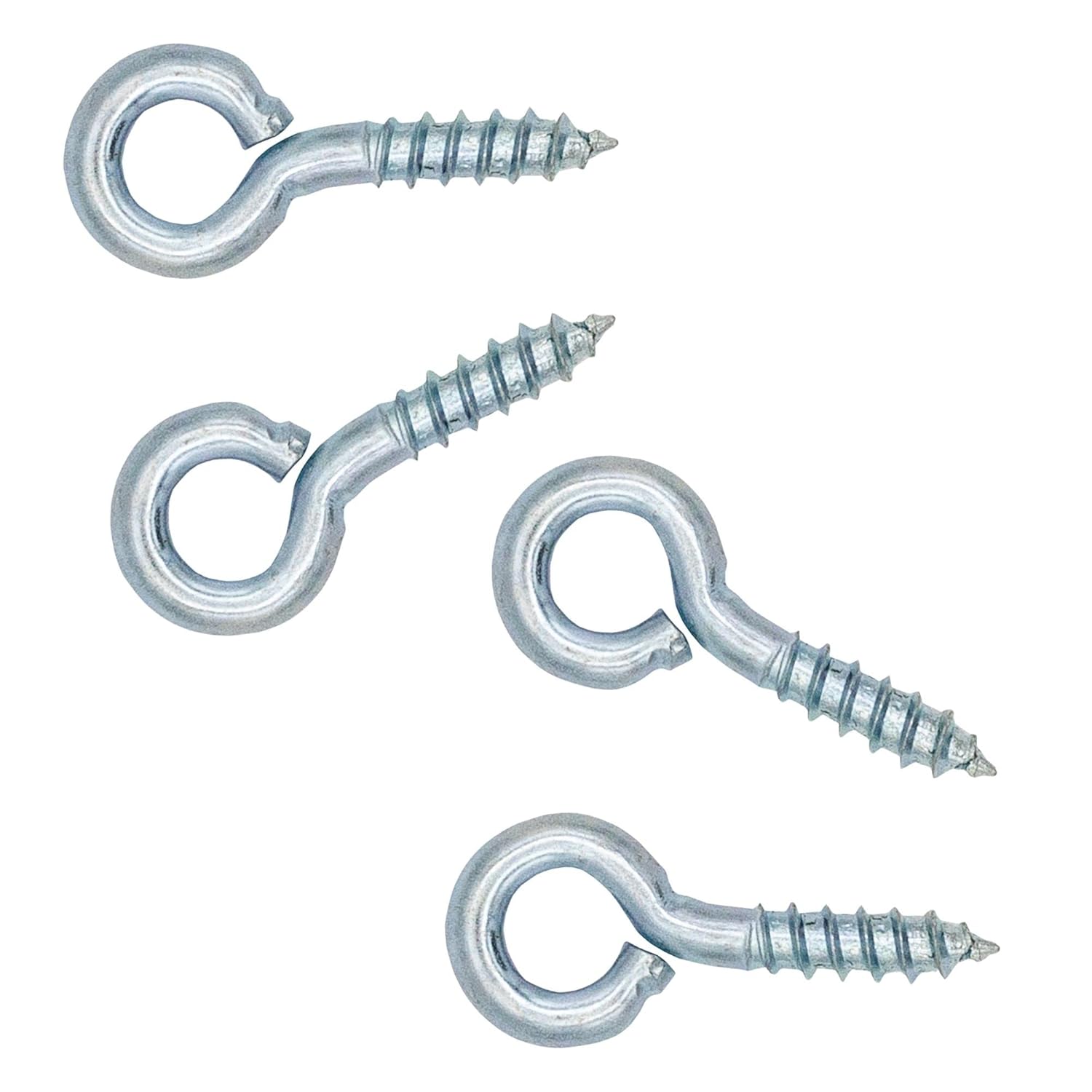 1-3/8" Zinc-Plated Screw Eyes for Picture Framing - 1/4" Eye 13/16" Shank Pack of 1000