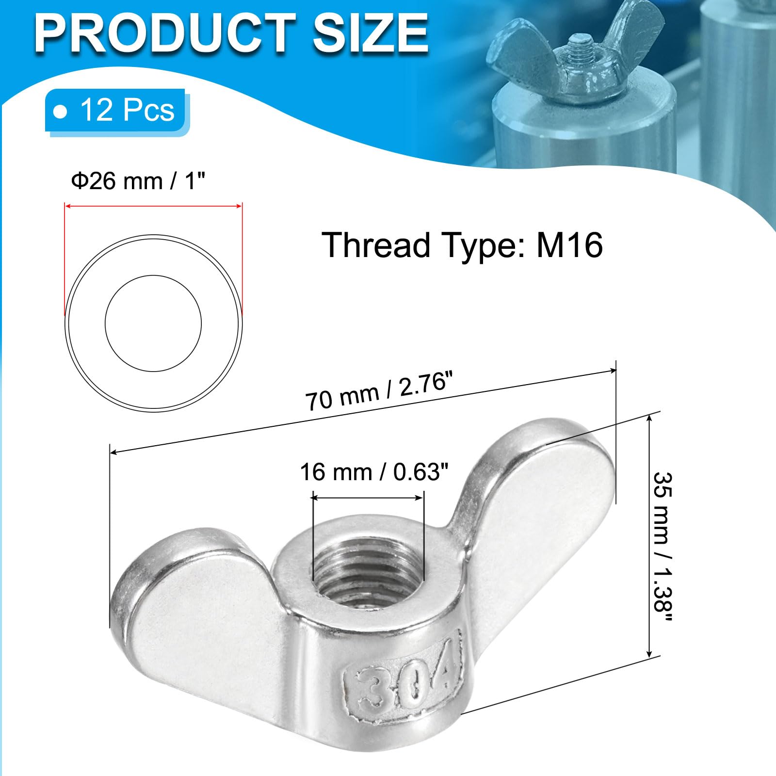 PATIKIL M16 Wing Nuts - Image 2