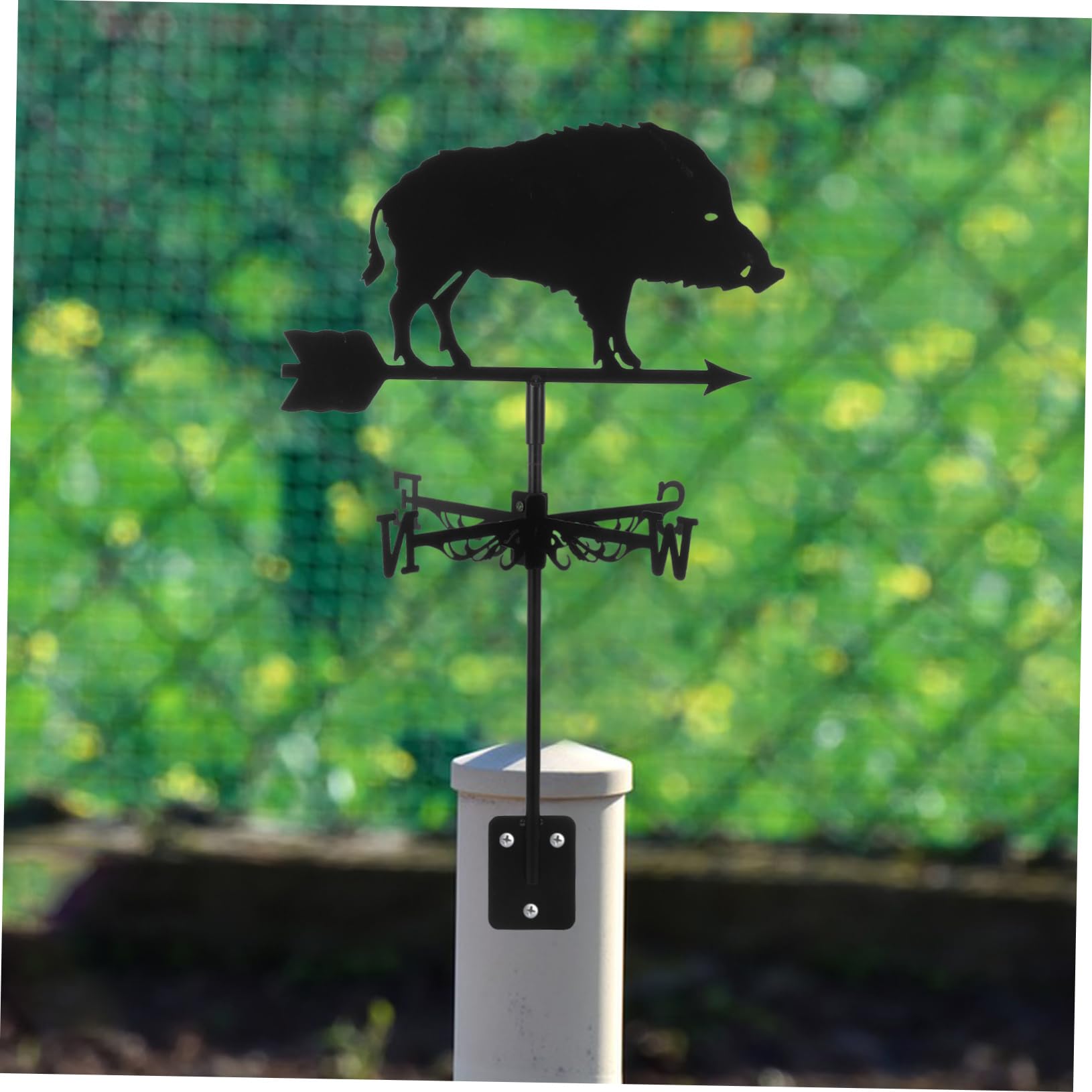 Girouette de Jardin Indicateur de Direction Vent Décoration Extérieure Durable pour Toit Garage Accessoire de Jardin Élégant Design Animaux Sanglier